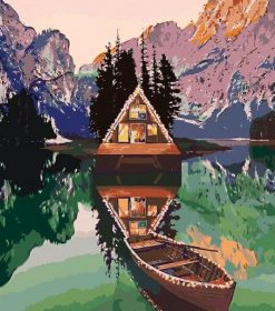 Pragser Wildsee Nightscape Paint By Numbers