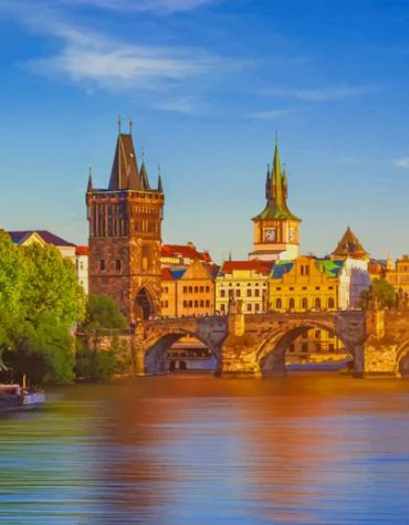 Prague Castle Landscape Paint By Numbers