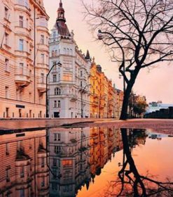 Prague Winter Cityscape Paint By Numbers