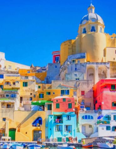 Colorful Porcida Island Italy Paint By Numbers