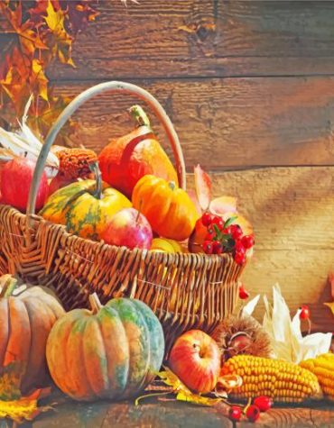 Autumn Harvest Fruits Paint By Numbers