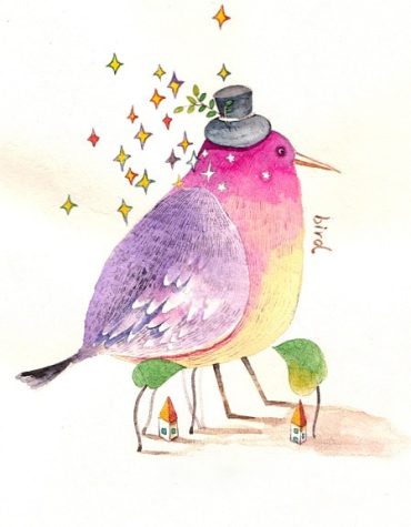 Purple Bird Picture Paint By Numbers