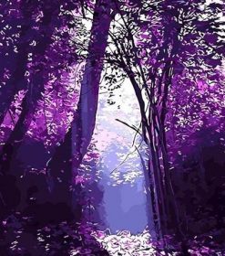 Purple Forest Nature Paint By Numbers