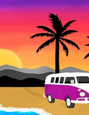 Volkswagen Bus Adventure Paint By Numbers