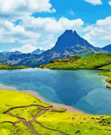 Pyrenees Mountain Landscape Paint By Numbers