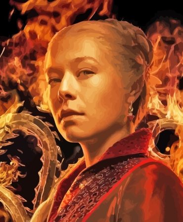 Queen Rhaenyra in Flames Game of Thrones Paint By Numbers