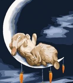 Moonlit Rabbit Paint By Numbers