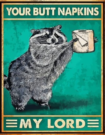 Raccoon Animal Painting Paint By Numbers