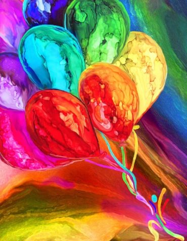 Colorful Rainbow Balloons Paint By Numbers