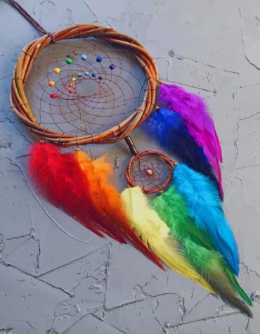 Colorful Rainbow Dream Catcher Paint By Numbers