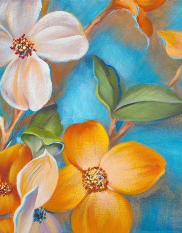 Rainbow Plumeria Flowers Paint By Numbers