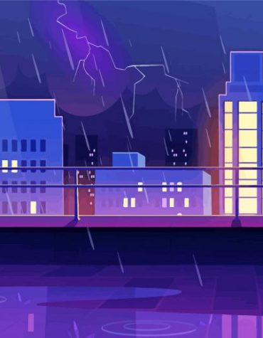 Enchanting Rainy Night City Paint By Numbers