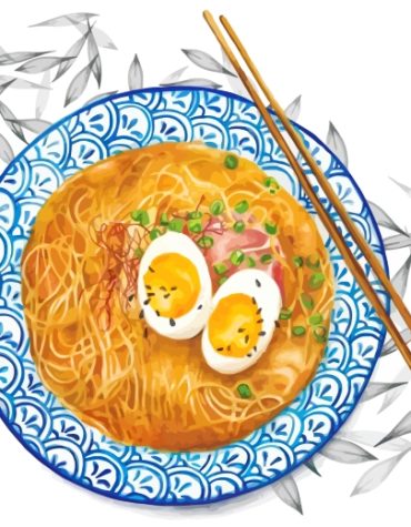 Flavorful Ramen Noodles Paint By Numbers