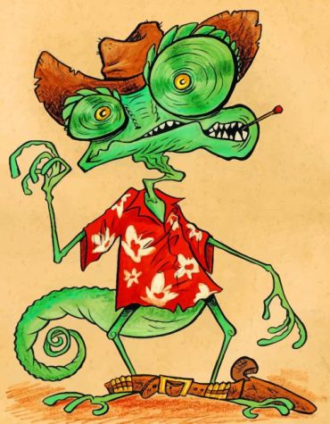 Rango Cartoon Lizard Paint By Numbers