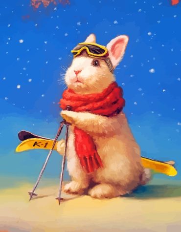 Rat Skiing Adventure Paint By Numbers