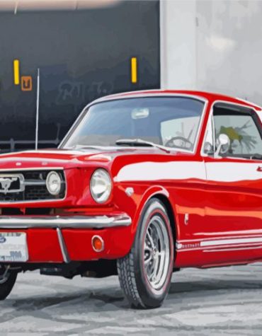 Classic 66 Mustang Car Paint By Numbers