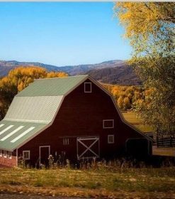 Countryside Red Barn Landscape Paint By Numbers