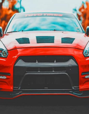 Red Nissan GTR Sports Car Paint By Numbers