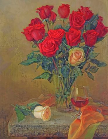 Red Rose Bouquet Paint By Numbers
