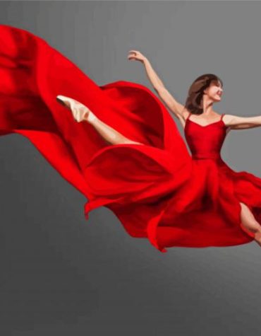 Red Ballet Dancers Paint By Numbers