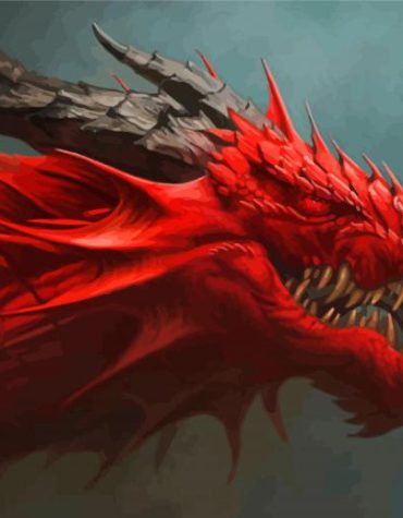 Red Dragon Fantasy Paint By Numbers