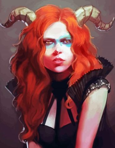 Red Haired Women Paint By Numbers