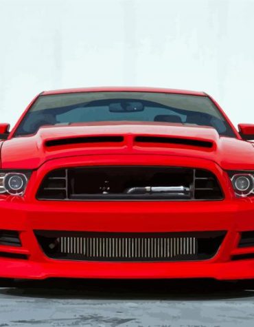 Red Mustang GT Enthusiast Paint By Numbers