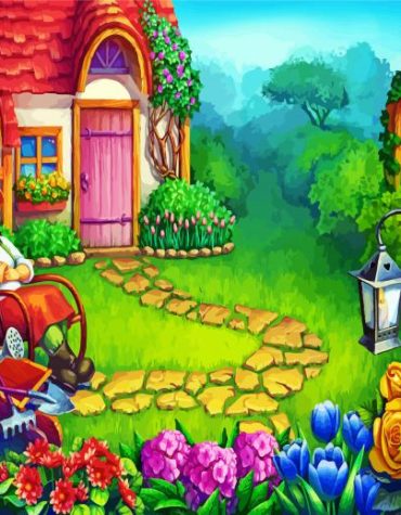 Garden Flowers Serenity Paint By Numbers