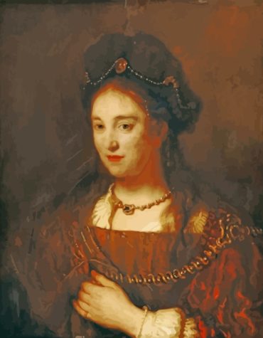 Saskia Rembrandts Gattin Portrait Paint By Numbers