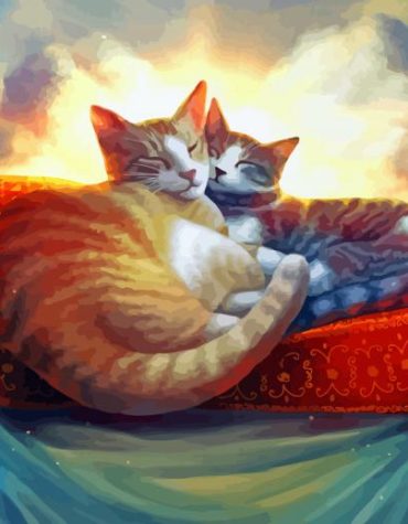 Renaissance Cats Paint By Numbers