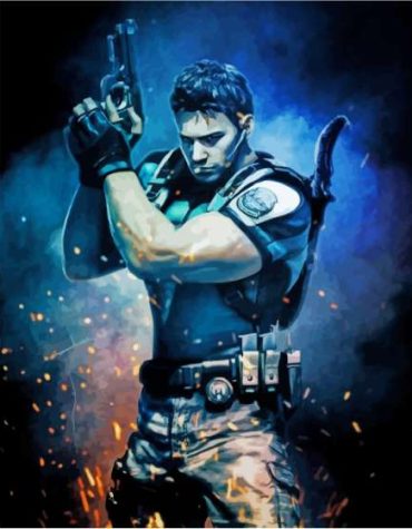 Chris Redfield Game Icon Paint By Numbers