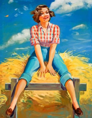 Country Harvest Woman Paint By Numbers