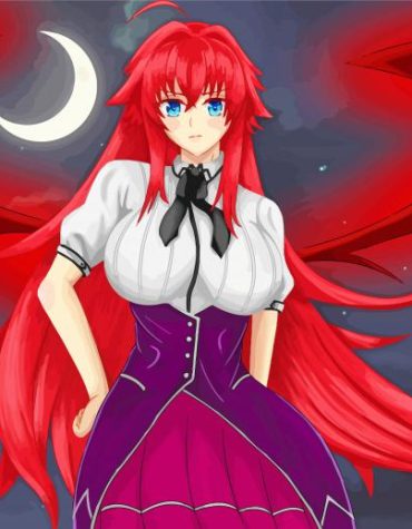 Rias Gremory Anime Paint By Numbers