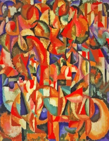 Riders Abstract Art Paint By Numbers