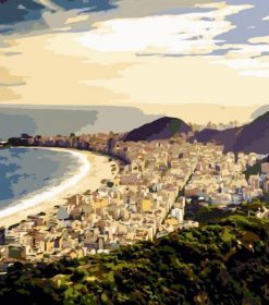 Rio De Janeiro Beachside Seascape Paint By Numbers