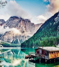 Riverside Lake Cottage Paint By Numbers