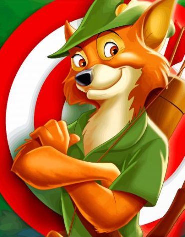 Disney Robin Hood Animation Paint By Numbers