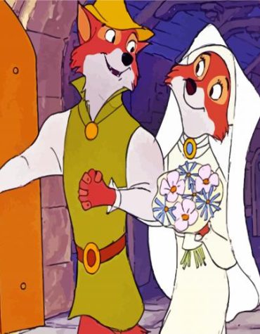 Robin Hood and Lady Marian Animation Paint By Numbers