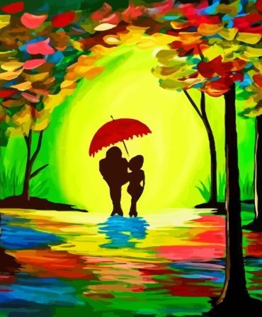 Colorful Romantic Couple Paint By Numbers
