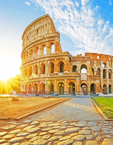Beautiful Roman Colosseum Paint By Numbers