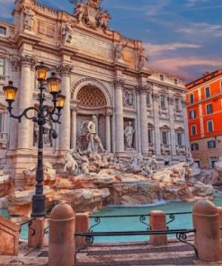 Rome's Trevi Fountain Paint By Numbers
