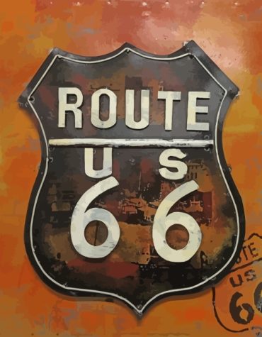 Route 66 USA Adventure Paint By Numbers
