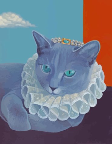 Queen Russian Blue Cat Paint By Numbers