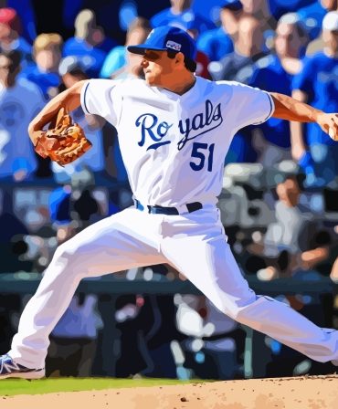 Royal Baseball Player Paint By Numbers