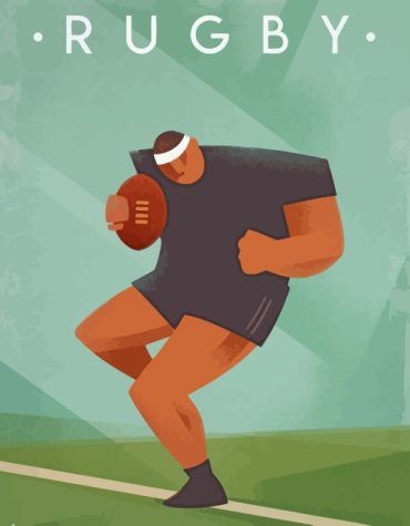 Rugby Athlete Illustration Paint By Numbers