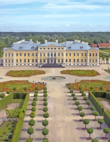 Latvia Palace Serenity Paint By Numbers