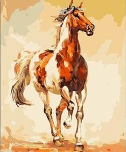 Brown Running Horses Paint By Numbers