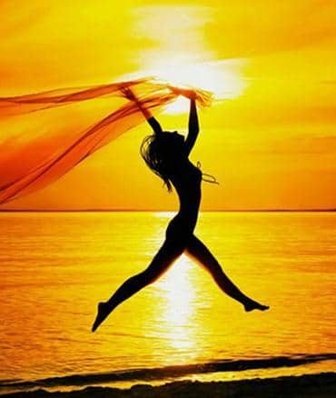 Running Silhouette at Sunset Paint By Numbers