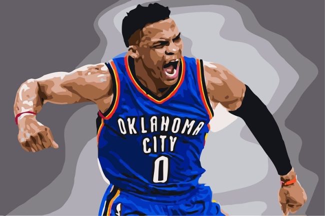 Dynamic Russell Westbrook NBA Paint By Numbers