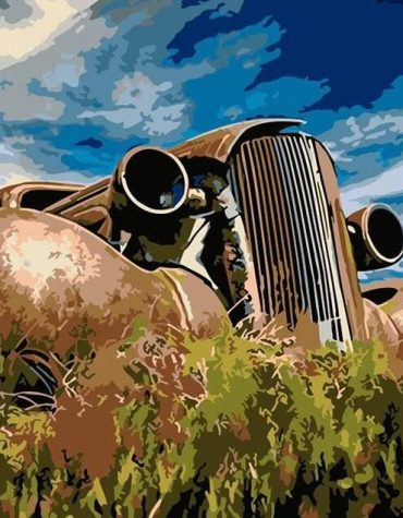 Rusty Car Abandonment Paint By Numbers
